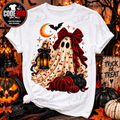 Spooky Bow Ghost DTF Transfer – 11” x 11”