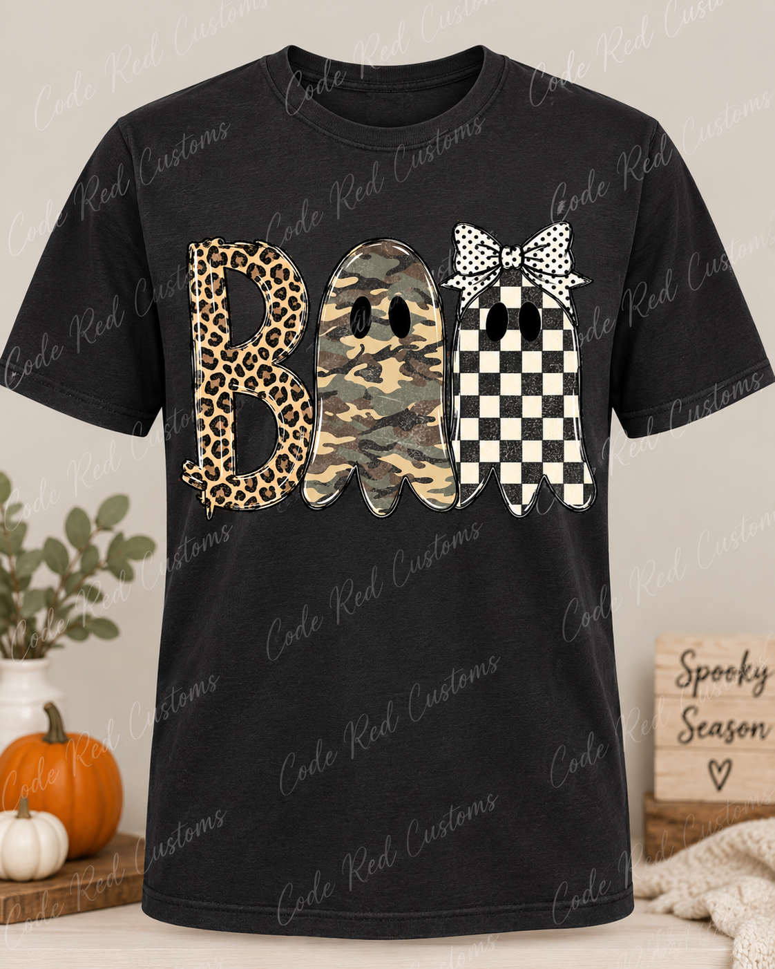 BOO Ghost DTF Transfer – 11” x 11”