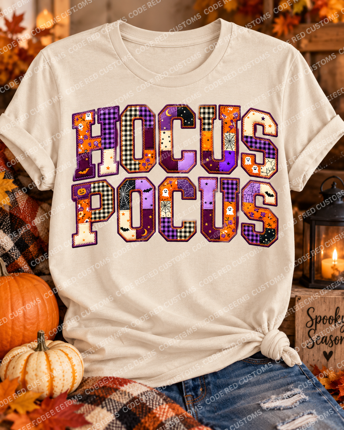 Hocus Pocus Patchwork DTF Transfer – 11” x 11”