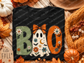 BOO Floral Ghost Halloween DTF Transfer – 11” x 11”