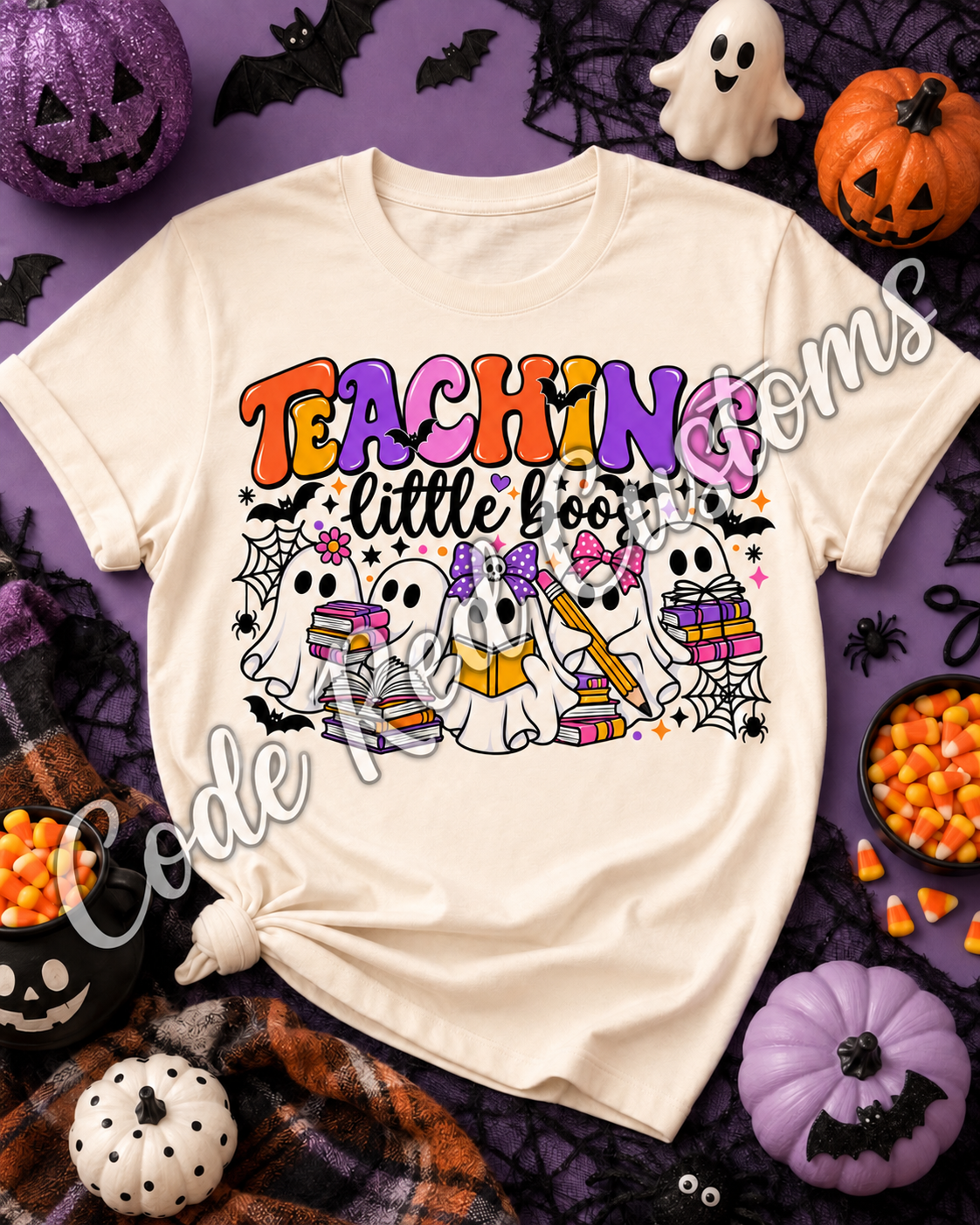 Teaching Little Boos DTF Transfer – 11” x 11”